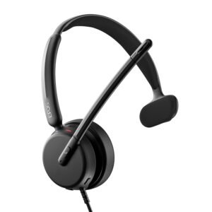 EPOS Impact 430 – Mono On-Ear Headset with Dual Microphone, Noise Cancellation, USB-C/USB-A Connectivity, Home Office, Plug-and-Play, Zoom, UC – Mono